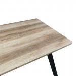 Τραπέζι Squaro pakoworld sonoma mdf με μαύρα μεταλλικά πόδια 120x70x75εκ