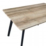 Τραπέζι Squaro pakoworld sonoma mdf με μαύρα μεταλλικά πόδια 120x70x75εκ