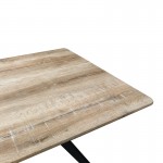 Τραπέζι Ezali pakoworld sonoma mdf με μαύρα μεταλλικά πόδια 140x80x75εκ