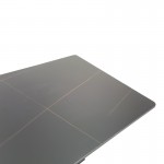 Τραπέζι Bethan pakoworld sintered stone-μέταλλο μαύρο μαρμάρου-μαύρο 160x80x75εκ
