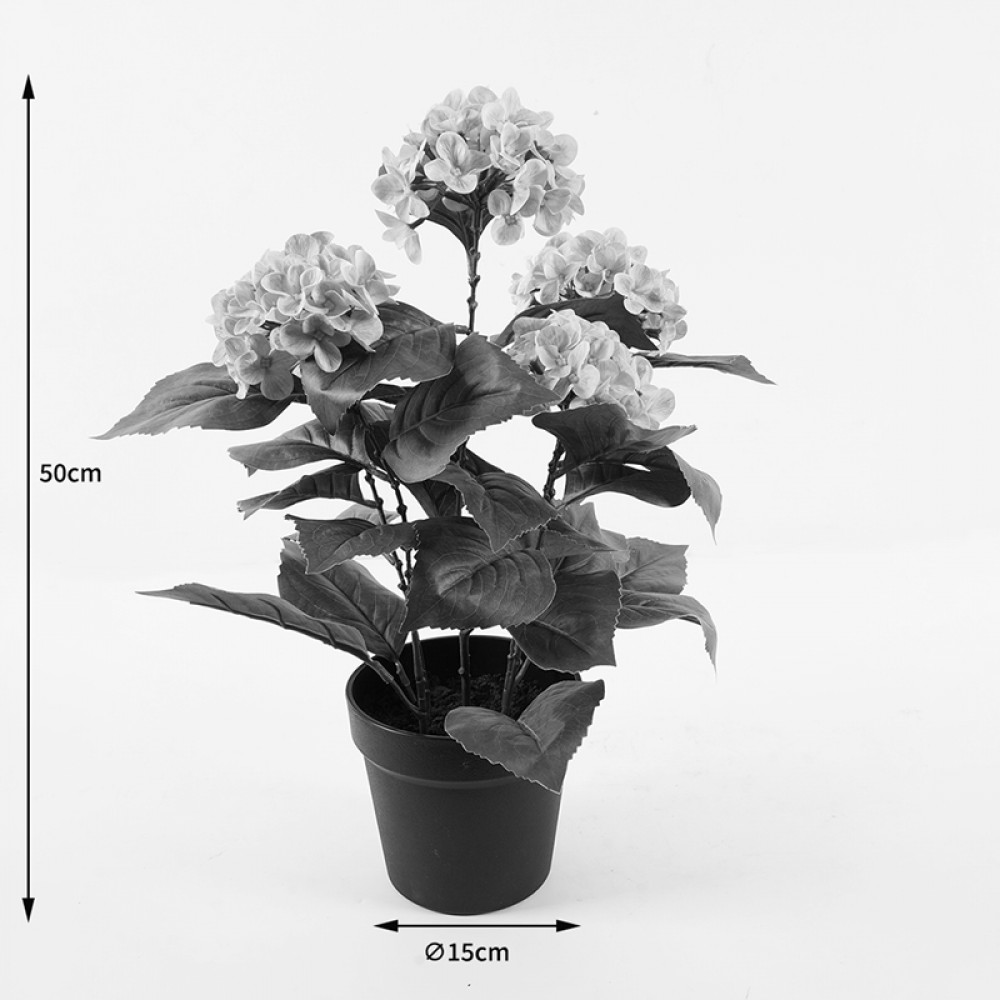 Διακοσμητικό φυτό σε γλάστρα Hydrangea Inart ροζ Φ35x50εκ