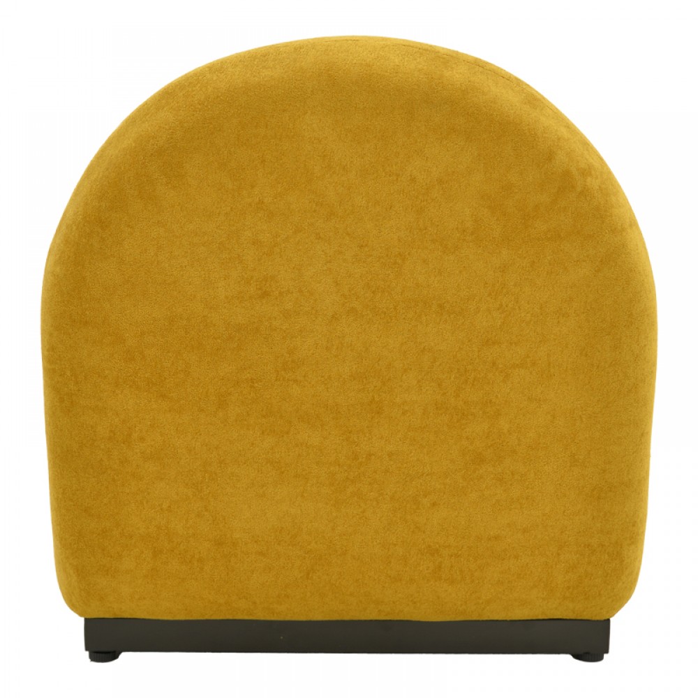 Πολυθρόνα περιστρεφόμενη Zenny pakoworld υφασμα κίτρινο 64x85x68εκ