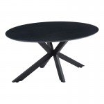 Τραπέζι Makrey pakoworld μαύρο mdf- μεταλλικά πόδια 160x90x75εκ