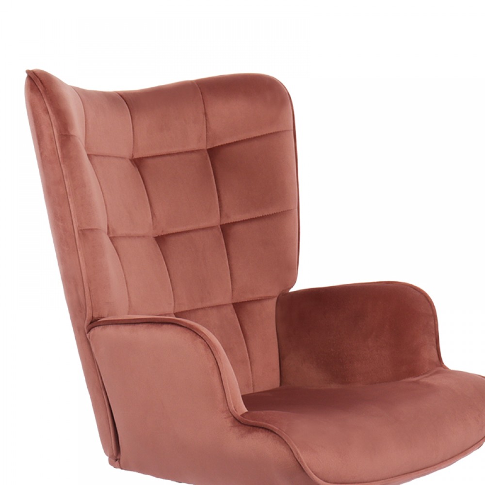 Καρέκλα γραφείου διευθυντή Lobima pakoworld περιστρεφόμενη σάπιο μήλο βελούδο 71x68x104εκ