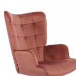 Καρέκλα γραφείου διευθυντή Lobima pakoworld περιστρεφόμενη σάπιο μήλο βελούδο 71x68x104εκ