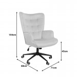 Καρέκλα γραφείου διευθυντή Lobima pakoworld περιστρεφόμενη σάπιο μήλο βελούδο 71x68x104εκ