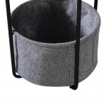 Βοηθητικό τραπέζι Fredami pakoworld μαύρο μαρμάρου Φ40x50εκ