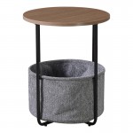 Βοηθητικό τραπέζι Fredami pakoworld sonoma Φ40x50εκ