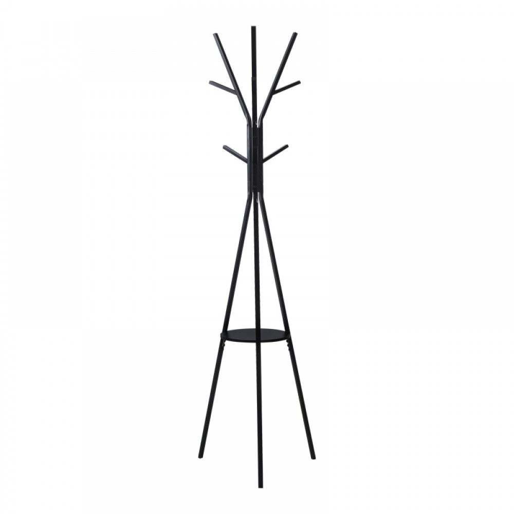 Καλόγερος Denner pakoworld μέταλλο σε μαύρη απόχρωση 48.5x48.5x180εκ