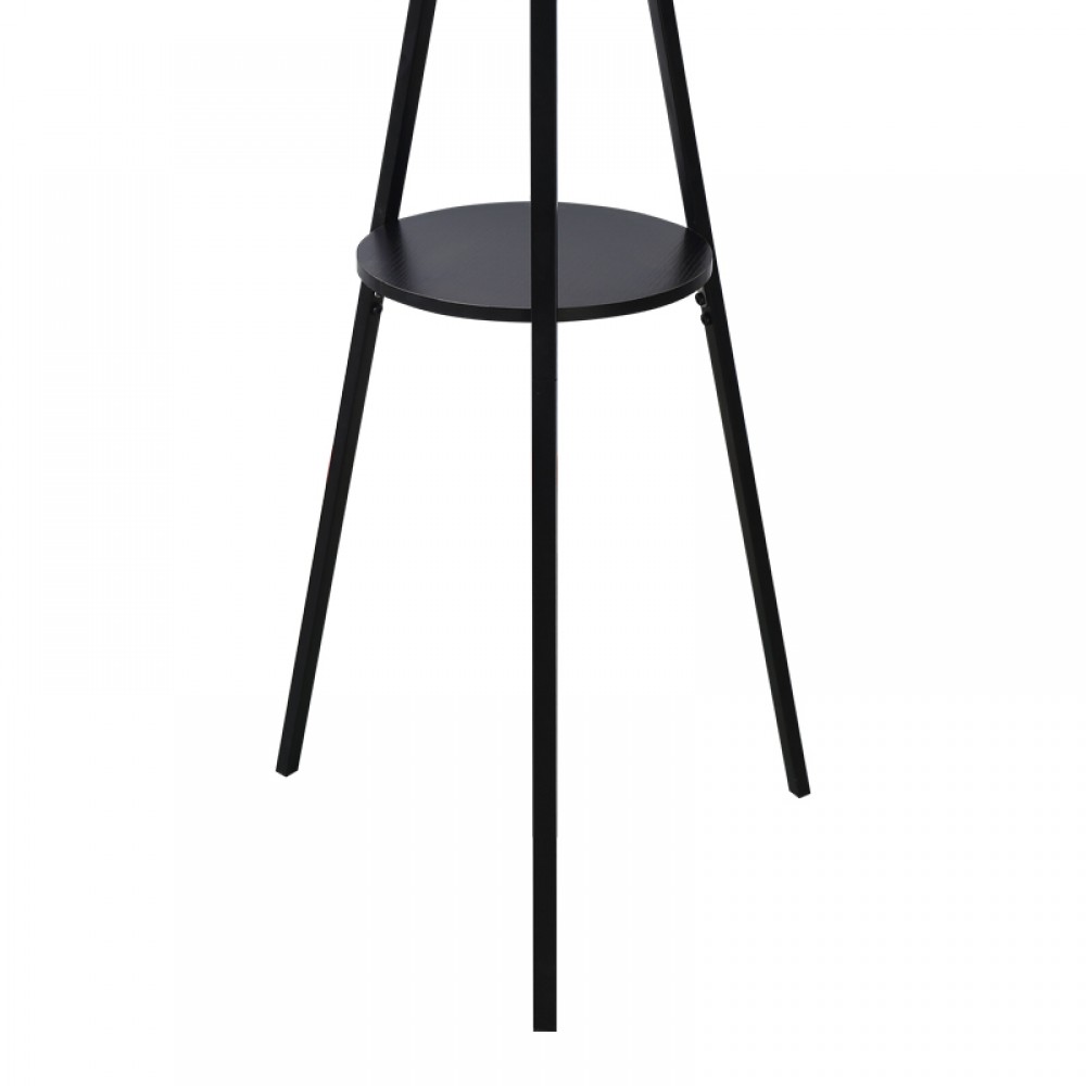 Καλόγερος Denner pakoworld μέταλλο σε μαύρη απόχρωση 48.5x48.5x180εκ