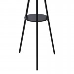 Καλόγερος Denner pakoworld μέταλλο σε μαύρη απόχρωση 48.5x48.5x180εκ