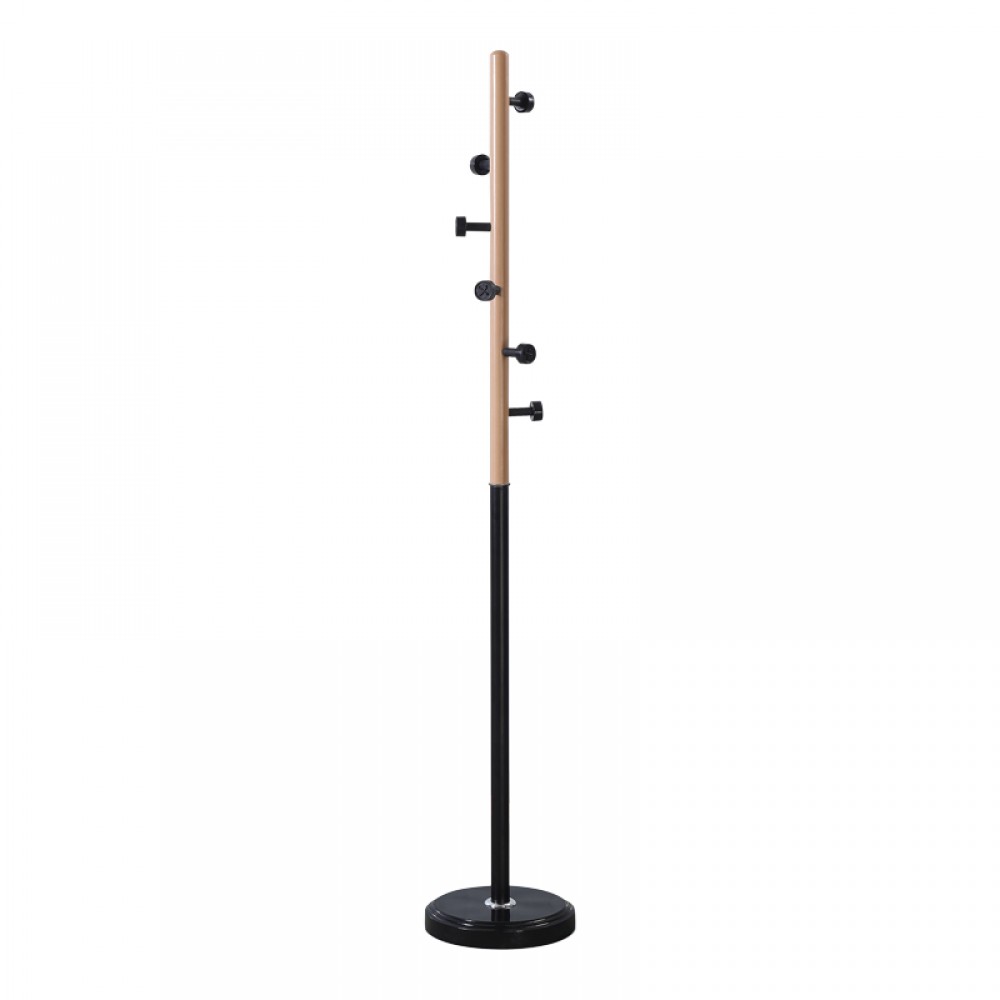 Καλόγερος Sinem pakoworld μέταλλο σε μαύρη-φυσική απόχρωση Φ30x175εκ