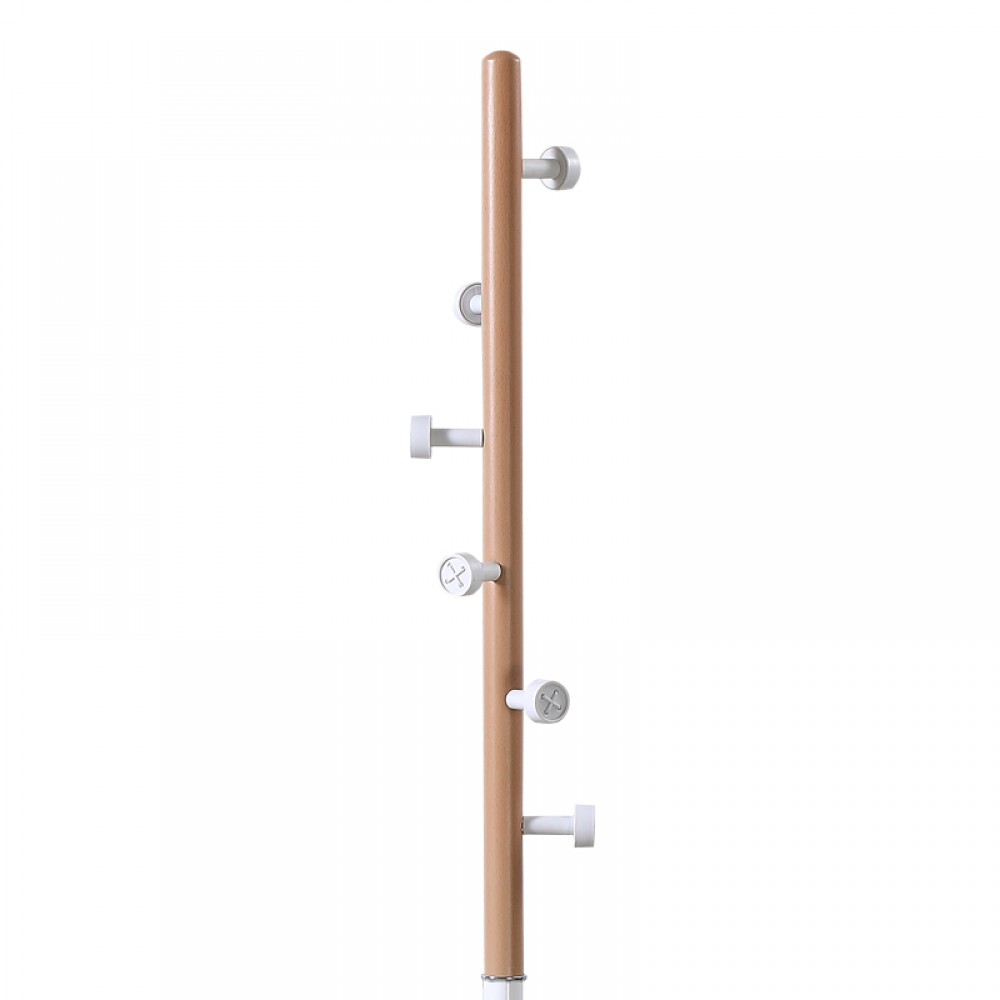 Καλόγερος Sinem pakoworld μέταλλο σε λευκή-φυσική απόχρωση Φ30x175εκ