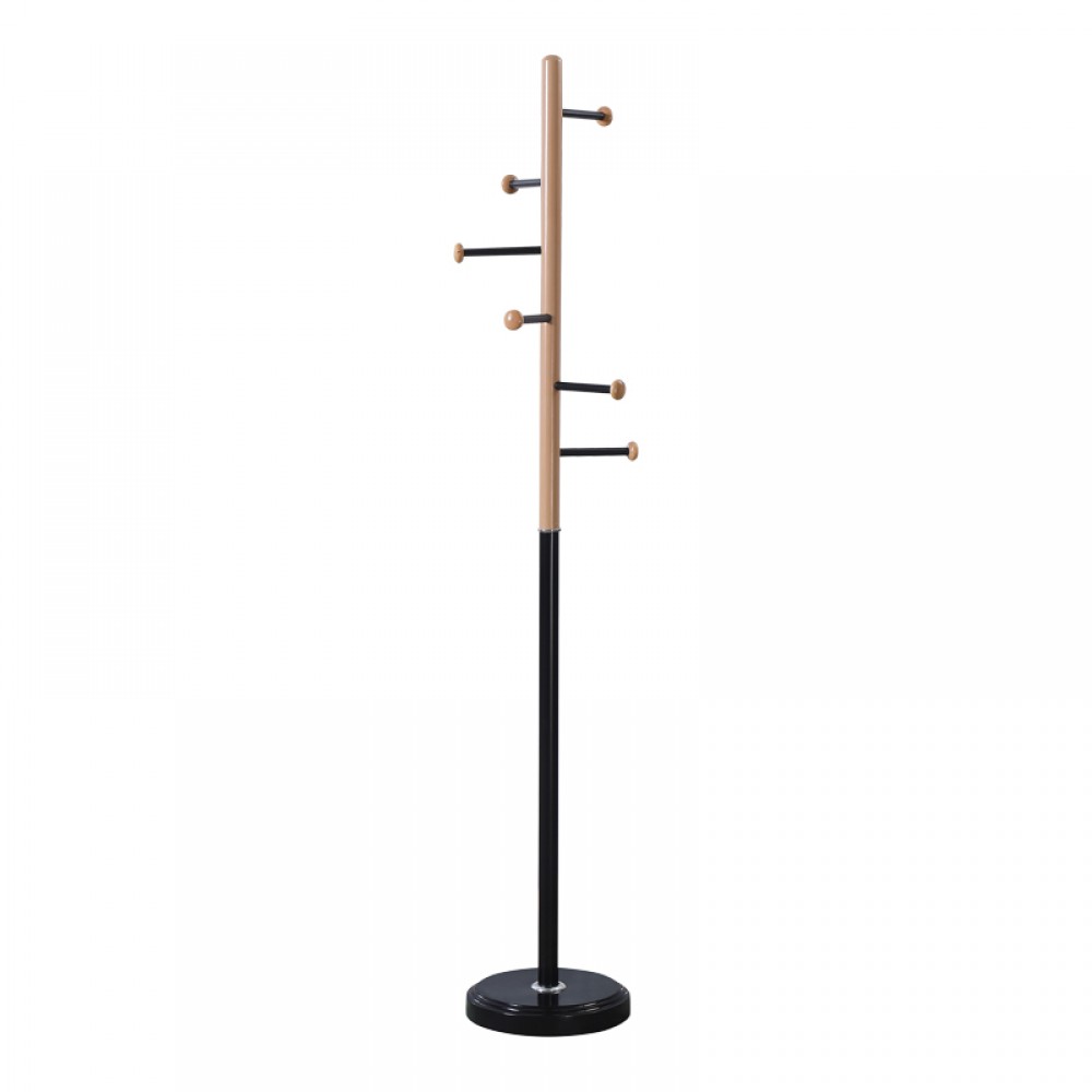 Καλόγερος Serea pakoworld μέταλλο σε μαύρη-φυσική απόχρωση Φ30x175εκ