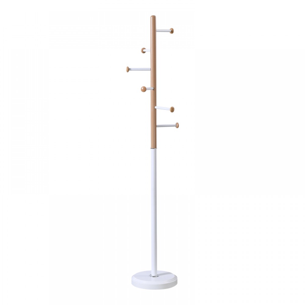 Καλόγερος Serea pakoworld μέταλλο σε λευκή-φυσική απόχρωση Φ30x175εκ