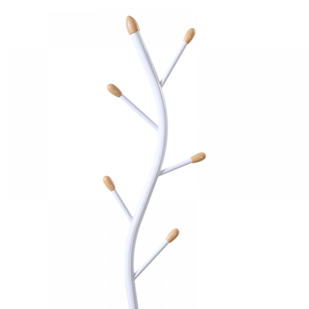 Καλόγερος Portu pakoworld μέταλλο σε λευκή-φυσική απόχρωση Φ30x170εκ