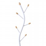 Καλόγερος Portu pakoworld μέταλλο σε λευκή-φυσική απόχρωση Φ30x170εκ