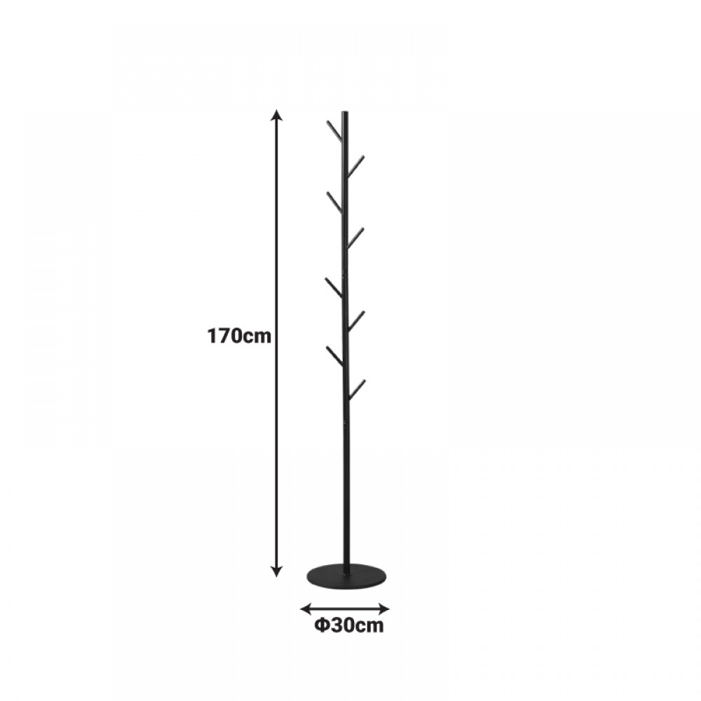 Καλόγερος Tebera pakoworld μέταλλο σε μαύρη απόχρωση Φ30x170εκ