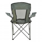 Καρεκλάκι παραλίας-camping Pesca pakoworld μέταλλο-αδιάβροχο ύφασμα σε γκρι απόχρωση 55x55x95εκ