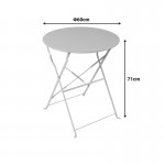 Τραπεζι Bistro pakoworld μεταλλικό αναδιπλούμενο σε απόχρωση terracotta Φ60x71εκ