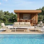 Σαλόνι Gardenly Ι pakoworld σετ 4τμχ αλουμίνιο σε λευκή απόχρωση με γκρι-μπεζ μαξιλάρια