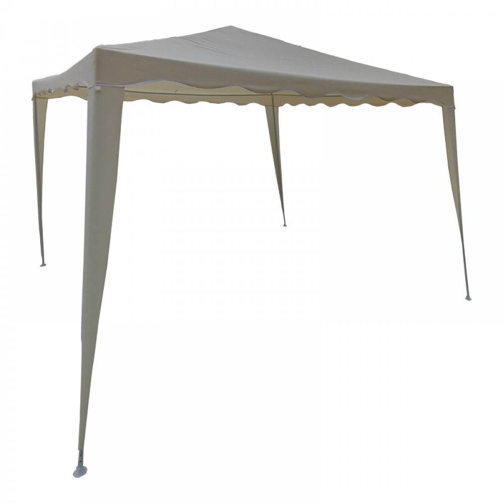 Κιόσκι Gazebo pakoworld μεταλλικός σκελετός - ύφασμα μπεζ 3x3m