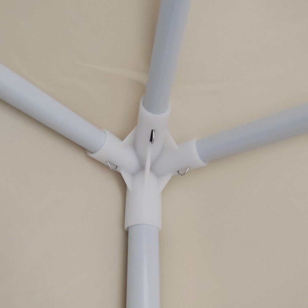 Κιόσκι Gazebo pakoworld μεταλλικός σκελετός - ύφασμα μπεζ 3x3m