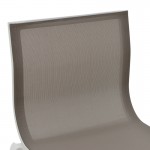 Σκαμπό μπαρ Melina pakoworld στοιβαζόμενη αλουμίνιο σε λευκή- textline σε γκρι απόχρωση 57x52,5x106,5εκ