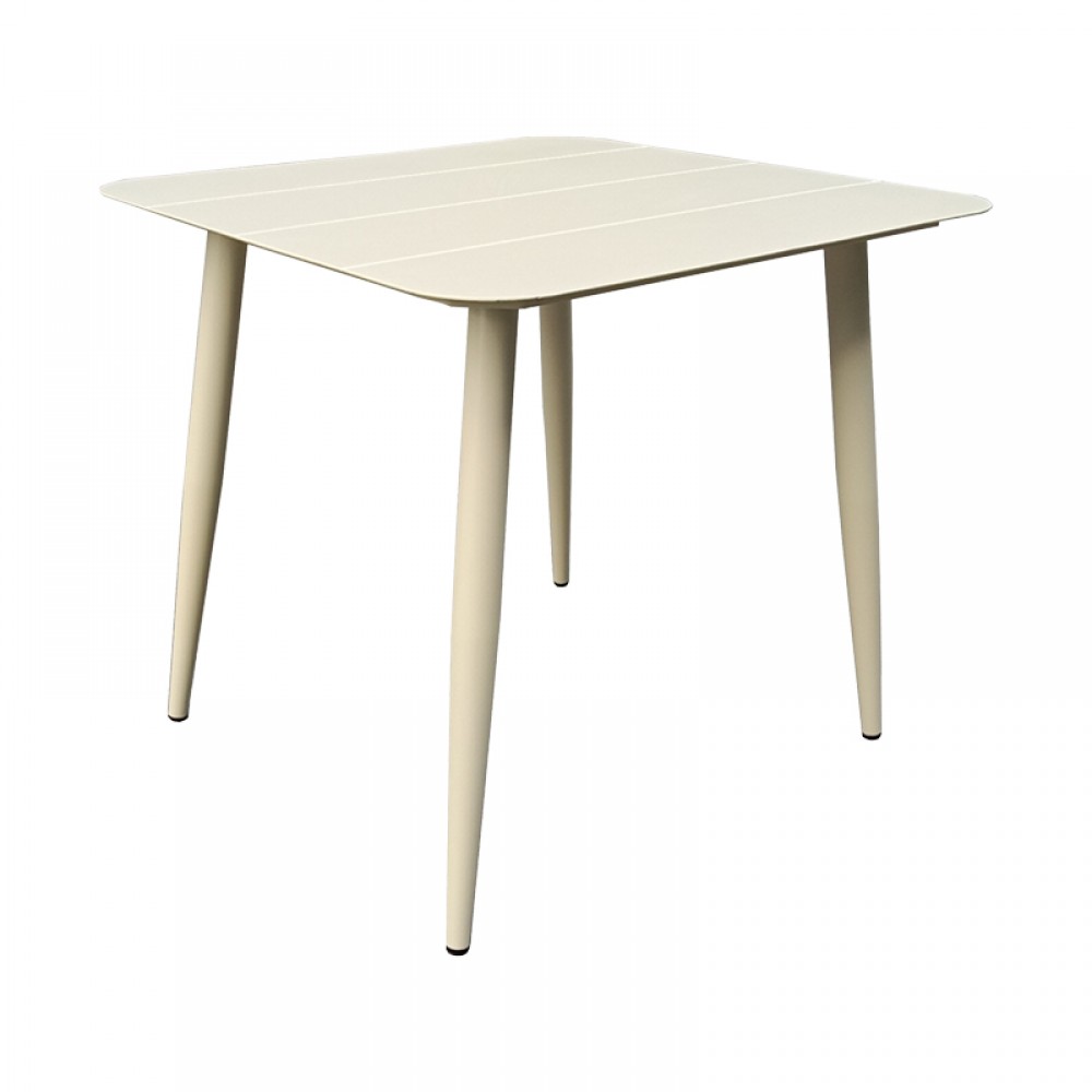 Τραπέζι Vista pakoworld αλουμίνιο σε σαμπανί απόχρωση 80x80x72εκ