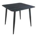 Τραπέζι Vista pakoworld αλουμίνιο σε μαύρη απόχρωση 80x80x72εκ