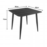 Τραπέζι Vista pakoworld αλουμίνιο σε μαύρη απόχρωση 80x80x72εκ