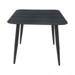 Τραπέζι Vista pakoworld αλουμίνιο σε ανθρακί απόχρωση 80x80x72εκ