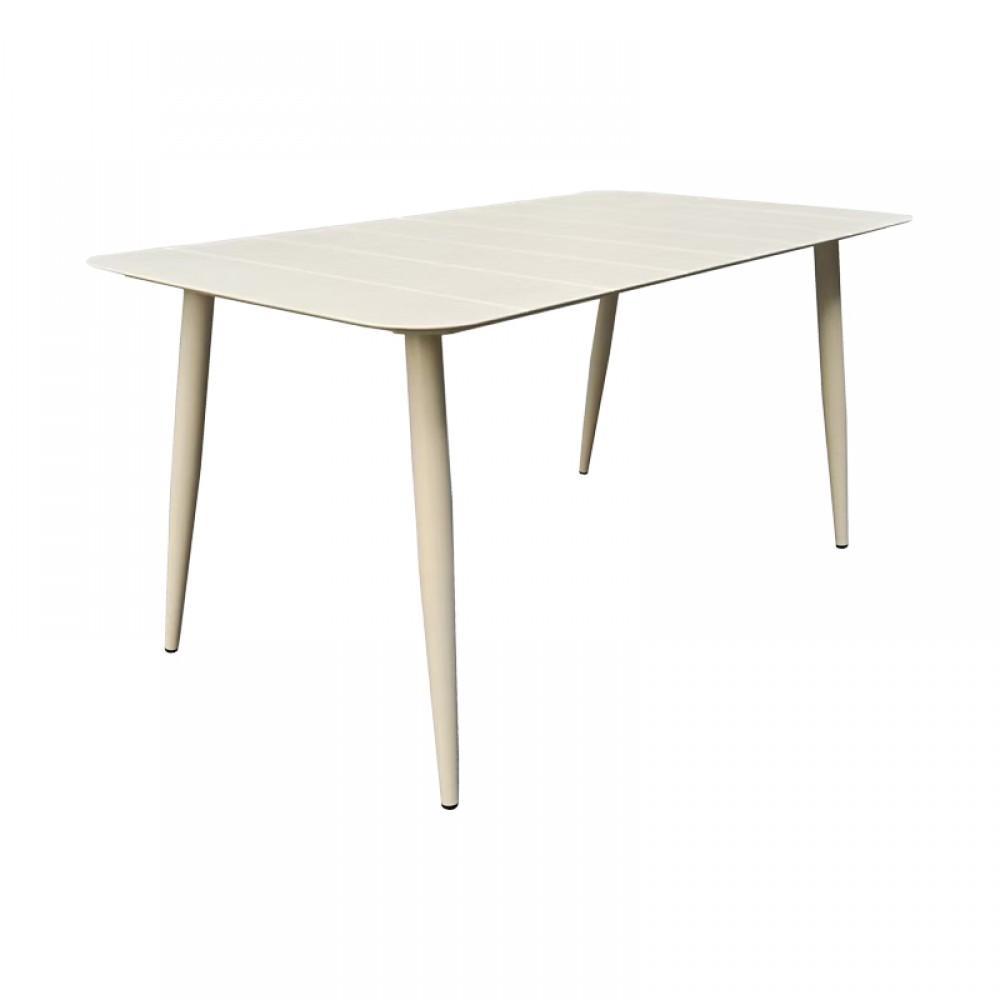 Τραπέζι Vista pakoworld αλουμίνιο σε σαμπανί απόχρωση 120x70x72εκ