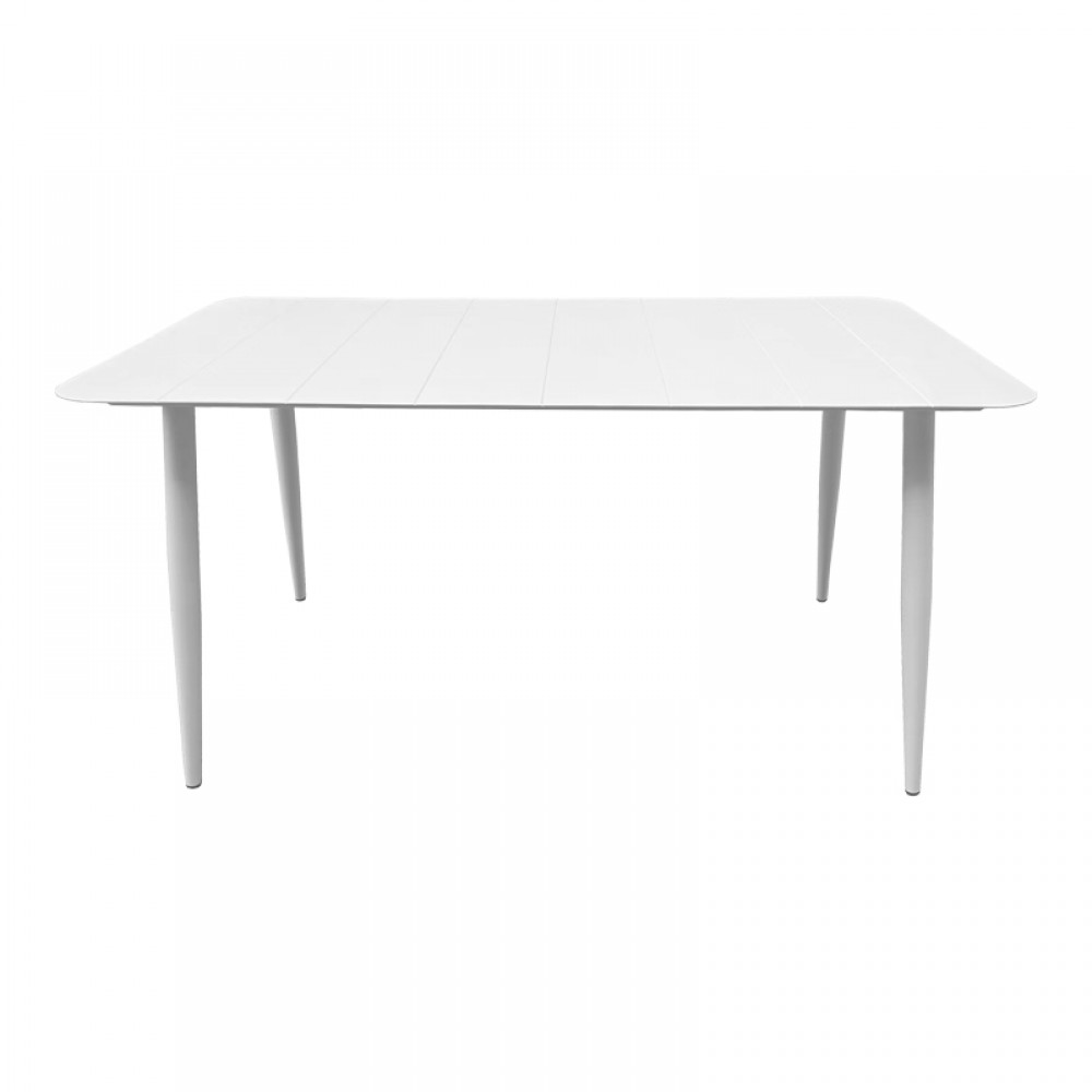Τραπέζι Vista pakoworld αλουμίνιο σε λευκη απόχρωση 150x80x72εκ