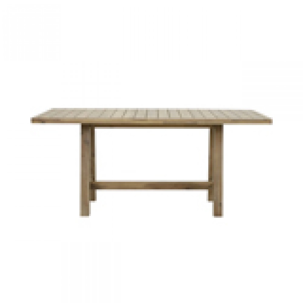 Τραπέζι Malibu pakoworld μασίφ ξύλο ακακίας σε φυσική απόχρωση 160x90x75εκ