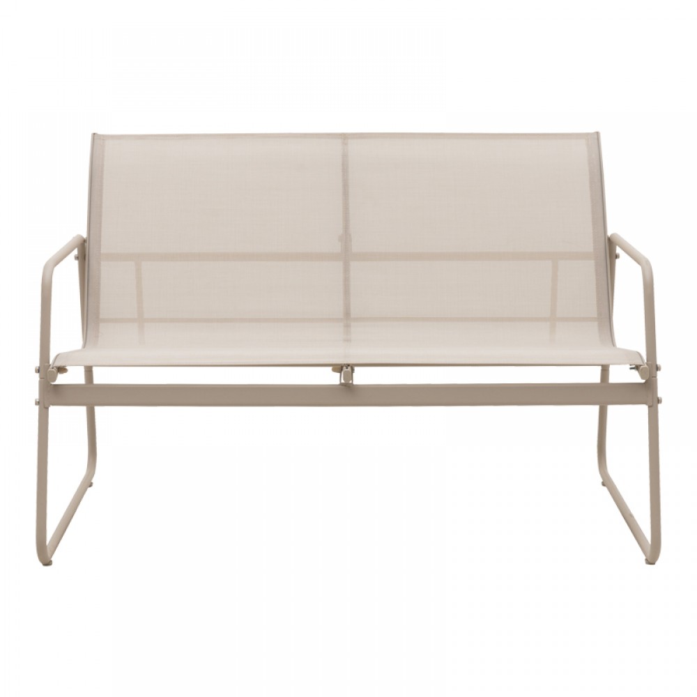 Σαλόνι εξωτερικού χώρου Veranda textilene-μέταλλο σε cappuccino απόχρωση