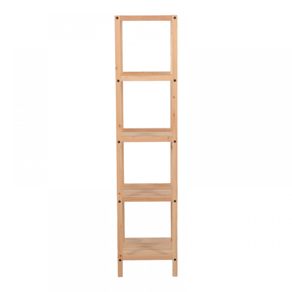 Ραφιέρα δαπέδου Zendia pakoworld ξύλο ελάτου σε φυσική απόχρωση 35x30x130εκ