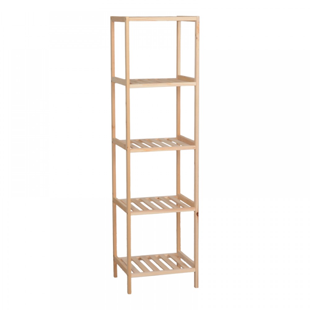 Ραφιέρα δαπέδου Zendia pakoworld ξύλο ελάτου σε φυσική απόχρωση 35x30x130εκ