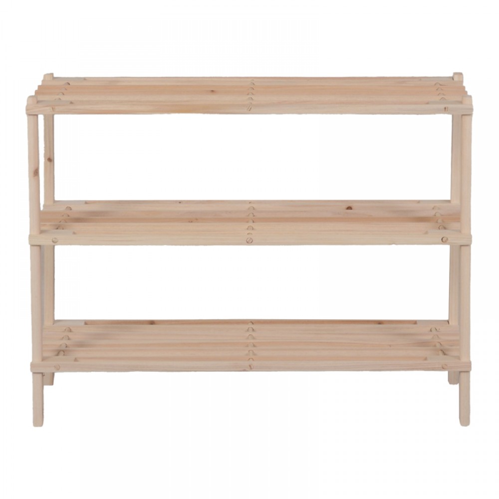 Παπουτσοθήκη Steper pakoworld 9 ζευγών ξύλο ελάτου σε φυσική απόχρωση 64x26x48.5εκ