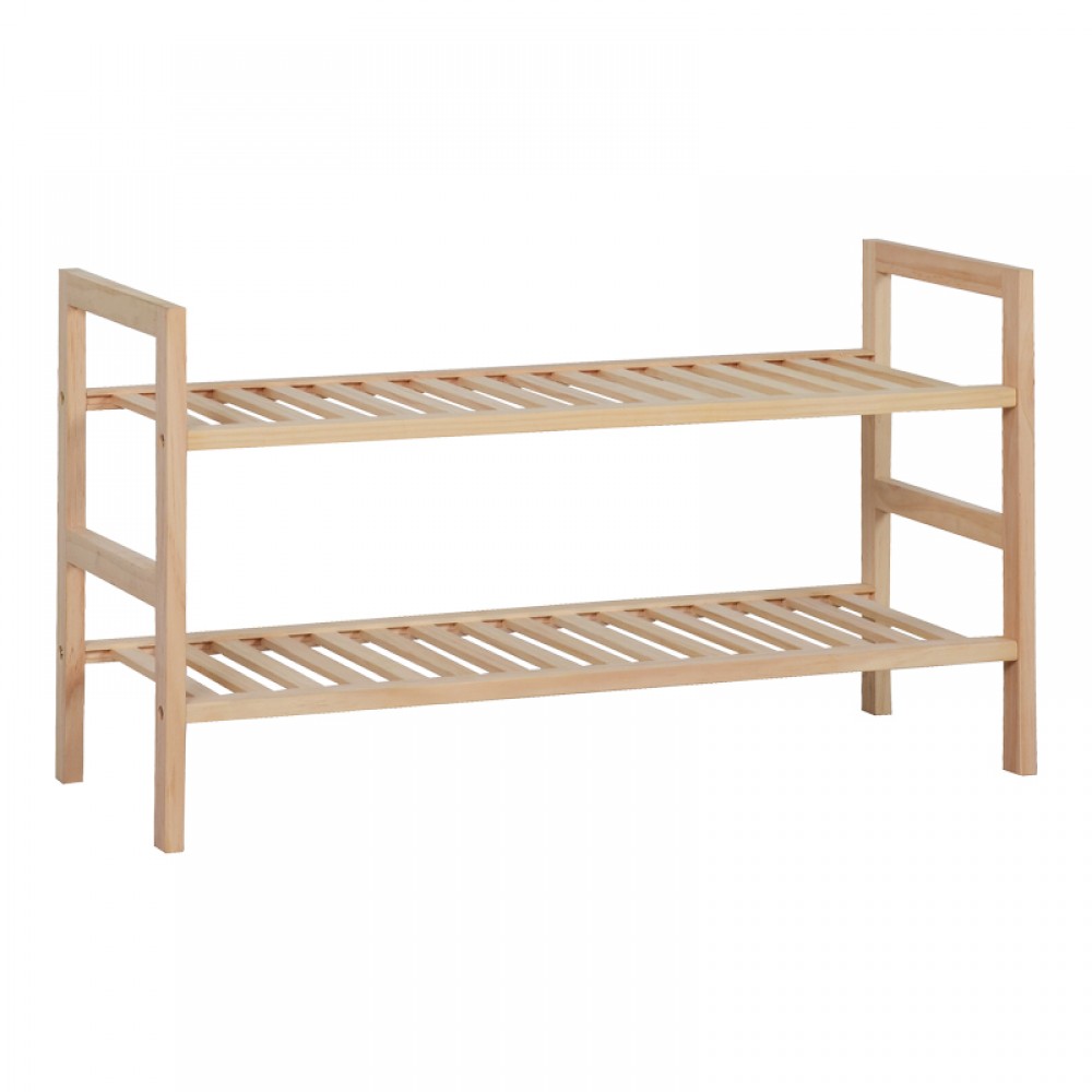 Παπουτσοθήκη Steper pakoworld 8 ζευγών ξύλο ελάτου σε φυσική απόχρωση 71x26x40εκ