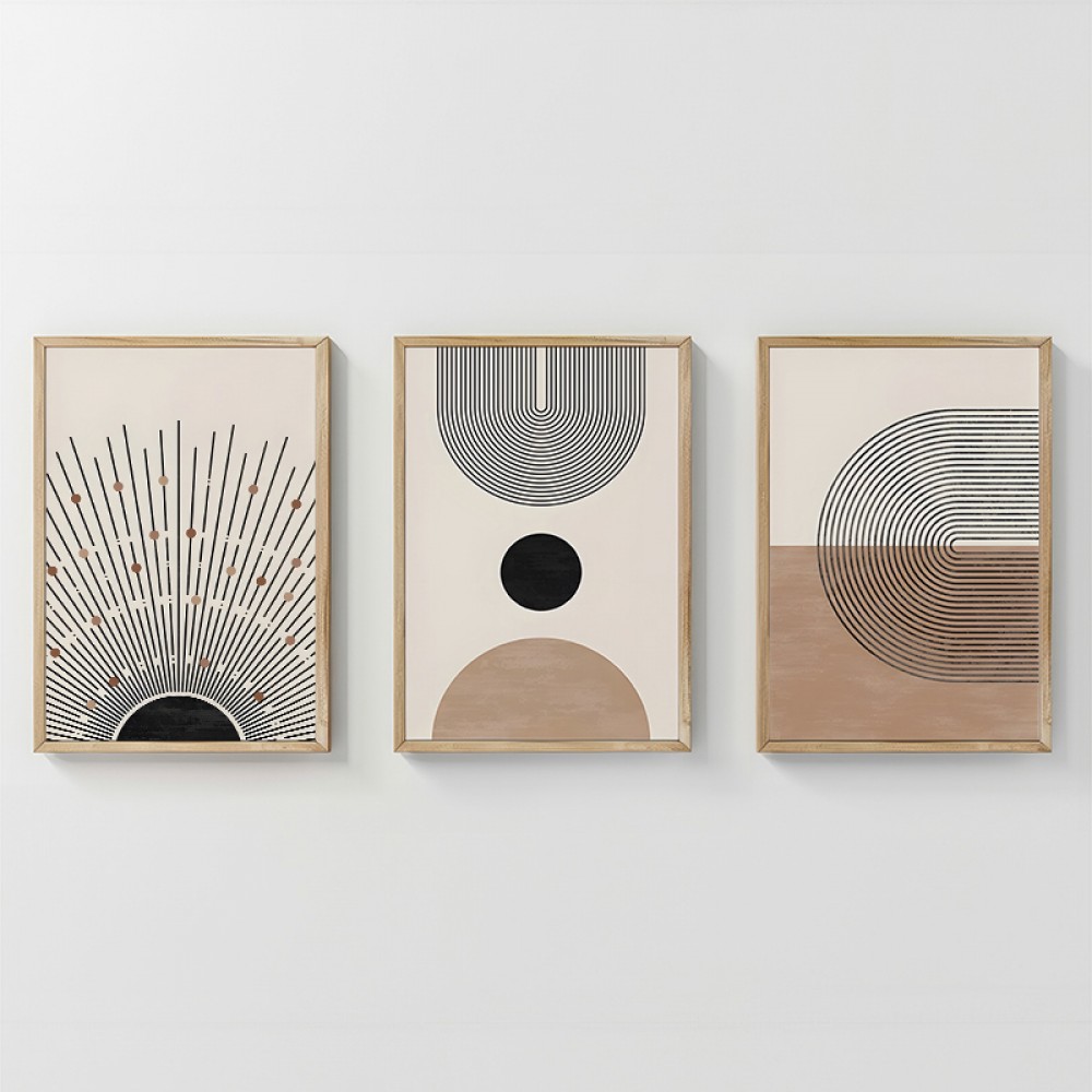 Πίνακας Lagon pakoworld τρίπτυχος με ψηφιακή εκτύπωση και πλαίσιο 33x1.5x48εκ