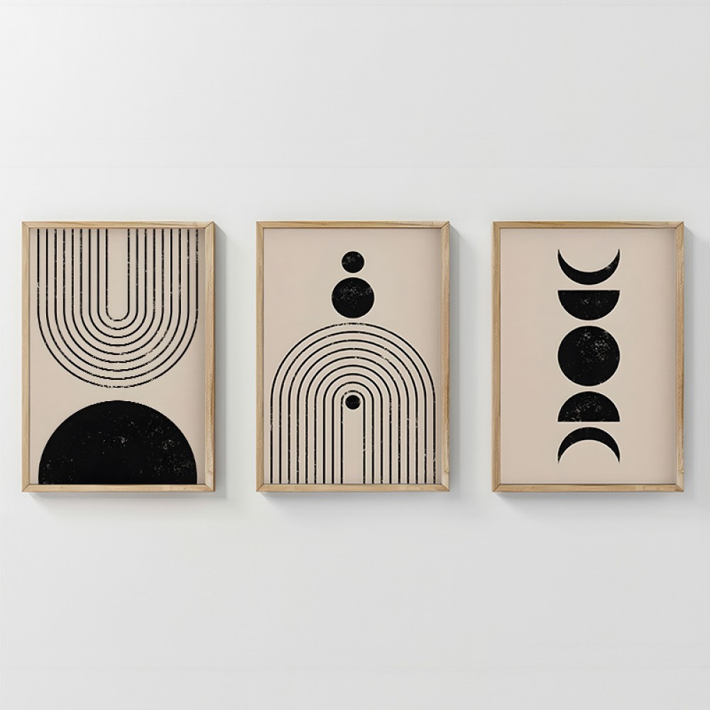 Πίνακας Aregon pakoworld τρίπτυχος με ψηφιακή εκτύπωση και πλαίσιο 33x1.5x48εκ