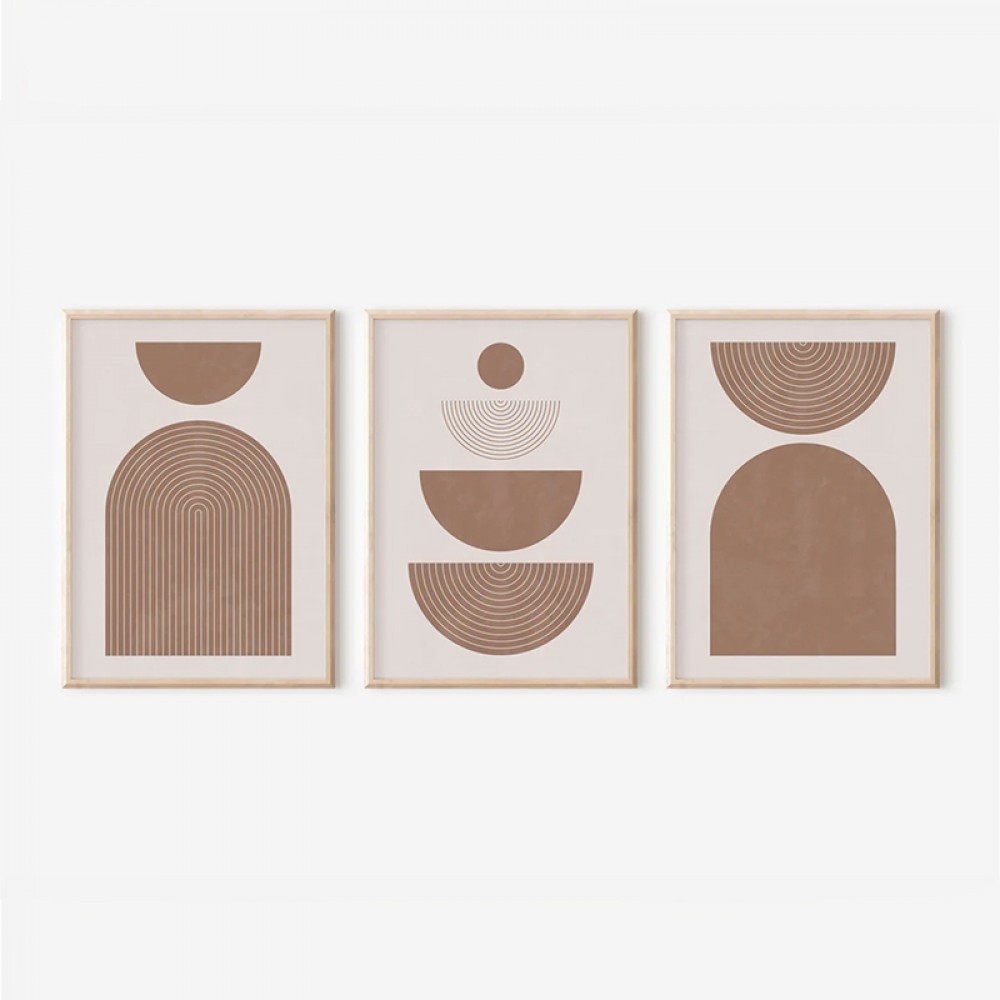 Πίνακας Loana pakoworld τρίπτυχος με ψηφιακή εκτύπωση και πλαίσιο 33x1.5x48εκ