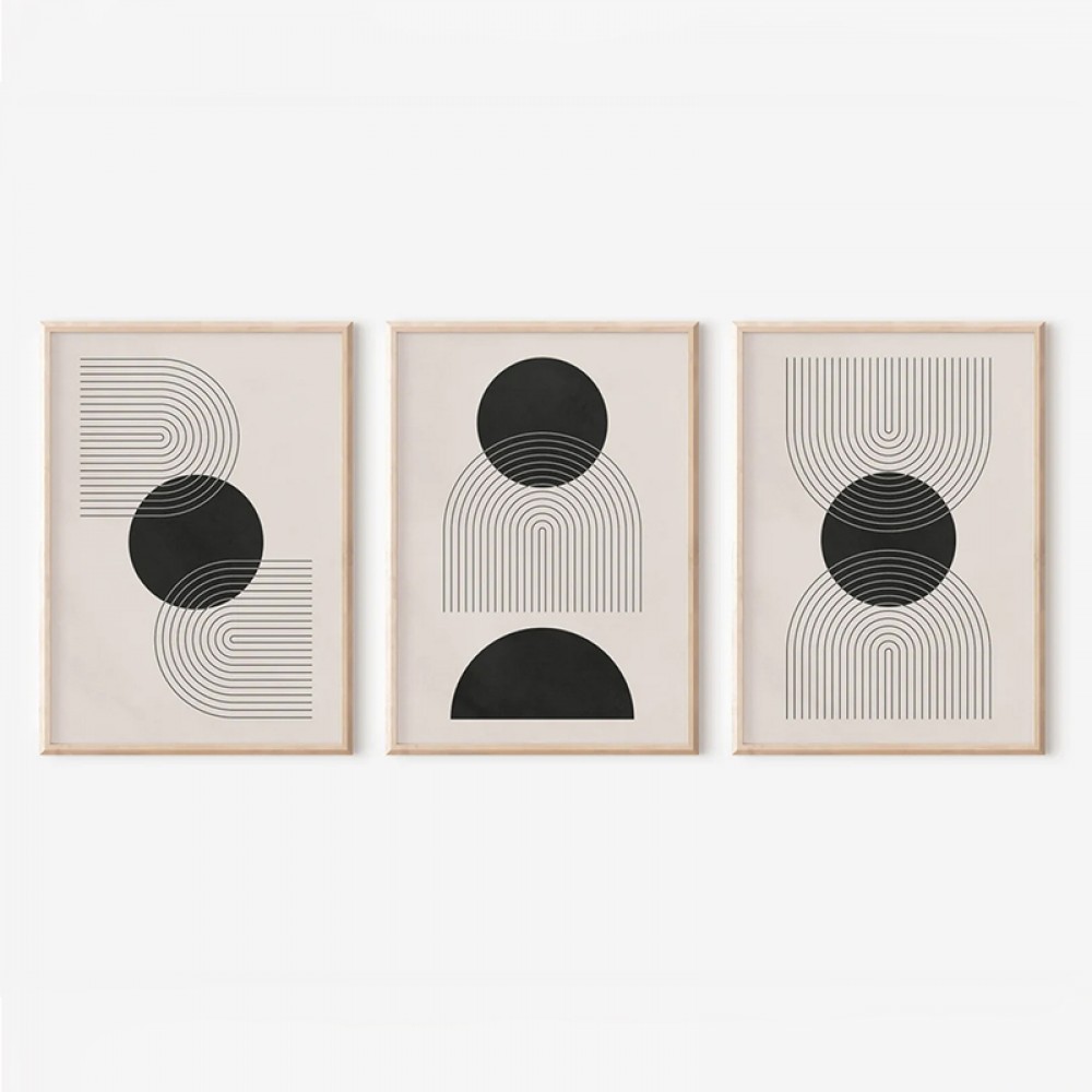 Πίνακας Blomel pakoworld τρίπτυχος με ψηφιακή εκτύπωση και πλαίσιο 33x1.5x48εκ