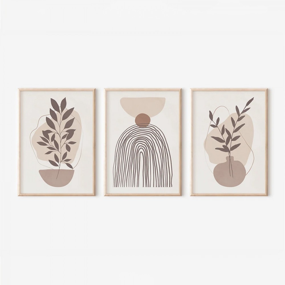 Πίνακας Frendy pakoworld τρίπτυχος με ψηφιακή εκτύπωση και πλαίσιο 33x1.5x48εκ