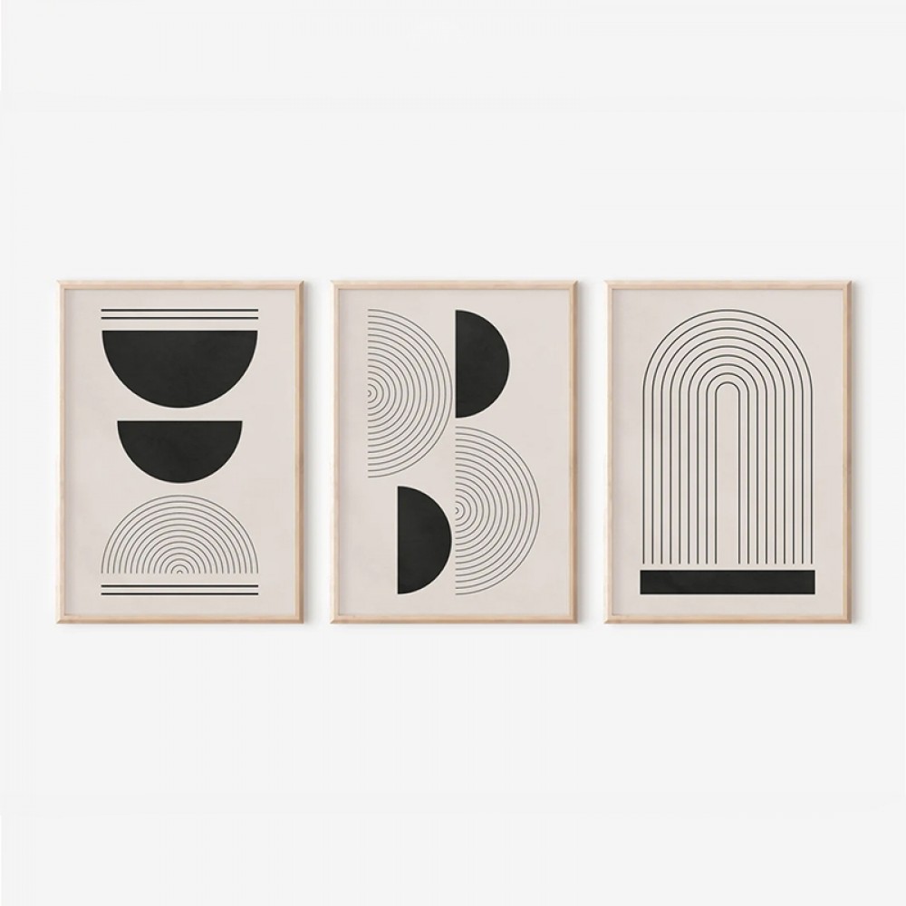 Πίνακας Nuvia pakoworld τρίπτυχος με ψηφιακή εκτύπωση και πλαίσιο 33x1.5x48εκ