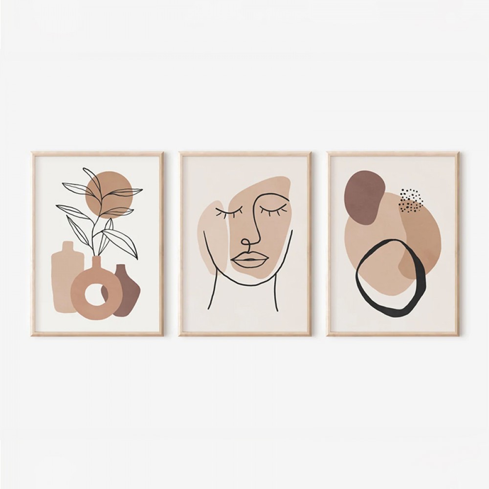 Πίνακας Grende pakoworld τρίπτυχος με ψηφιακή εκτύπωση και πλαίσιο 33x1.5x48εκ