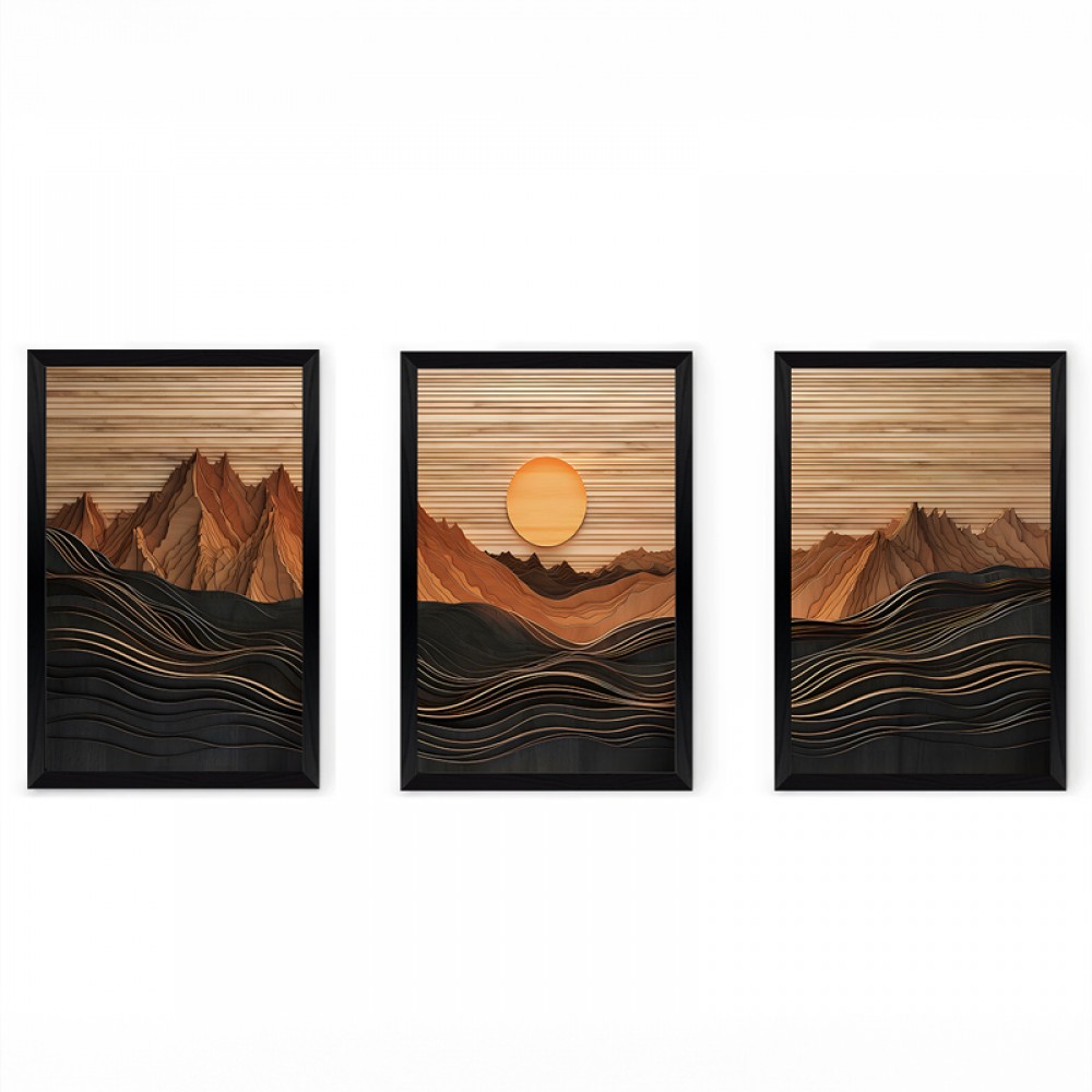 Πίνακας Peaky pakoworld τρίπτυχος με ψηφιακή εκτύπωση και πλαίσιο 33x0.3x48εκ