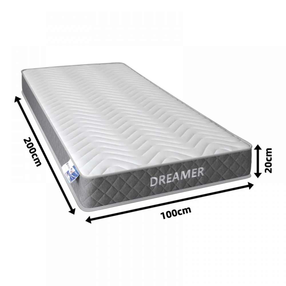 Στρώμα Dreamer pakoworld pocket spring διπλής όψης 20cm 100x200εκ