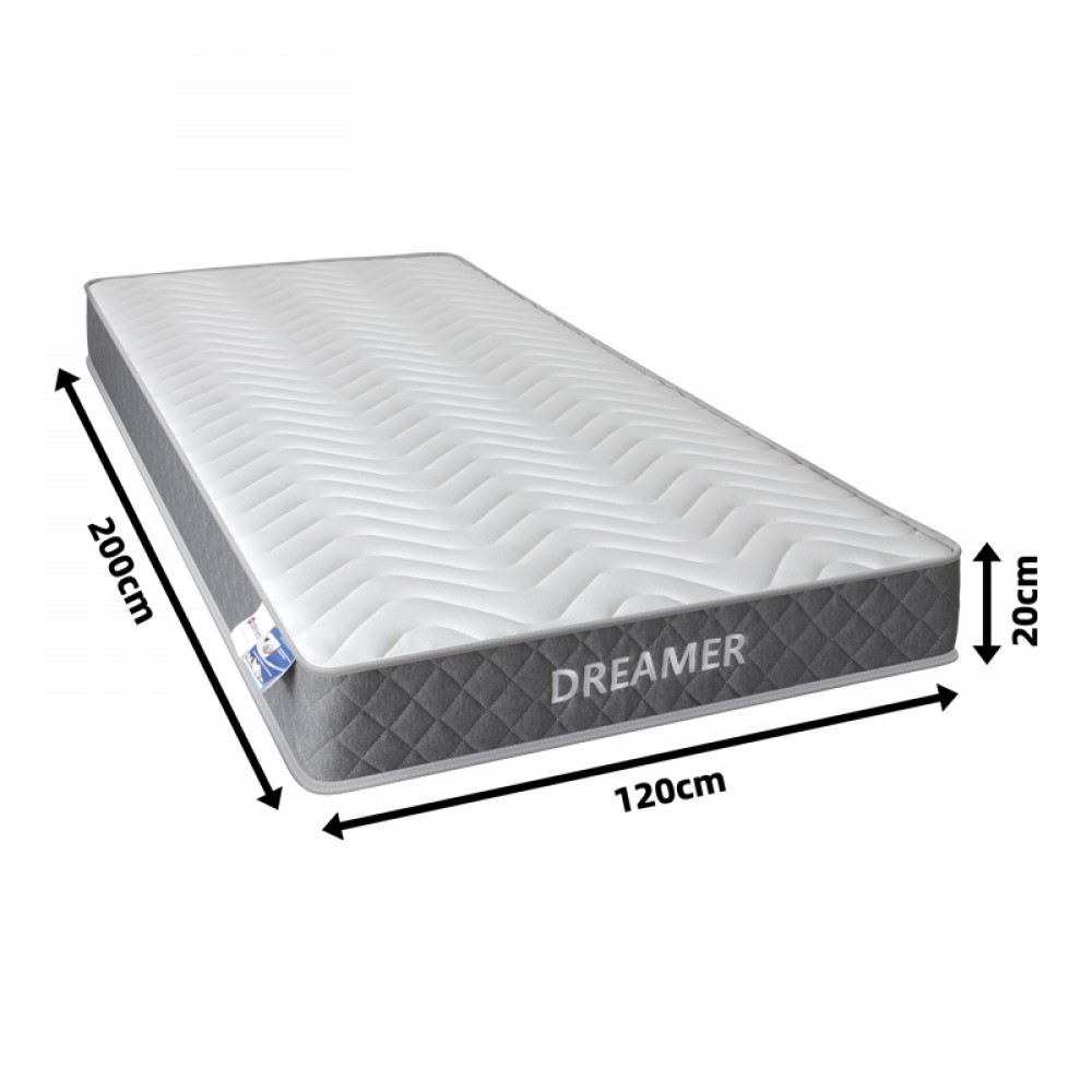 Στρώμα Dreamer pakoworld pocket spring διπλής όψης 20cm 120x200εκ